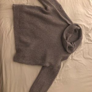 Grey cowl neck sweater